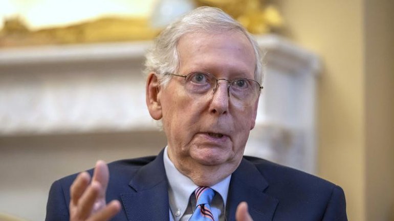 Mitch McConnell says he was admitted to hospital after a fall. 