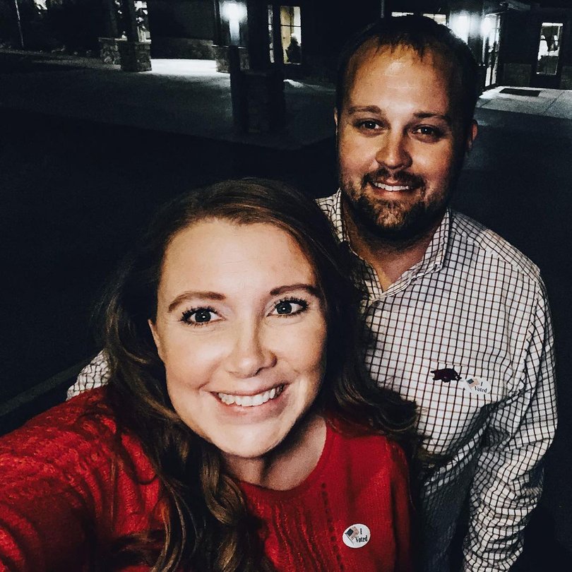 Josh Duggar (right) and his wife Anna share seven children, who will be prevented from any unsupervised contact with their father following his release.
