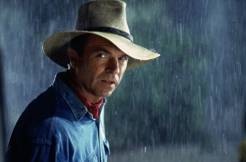 Sam Neill in Jurassic Park (1993).