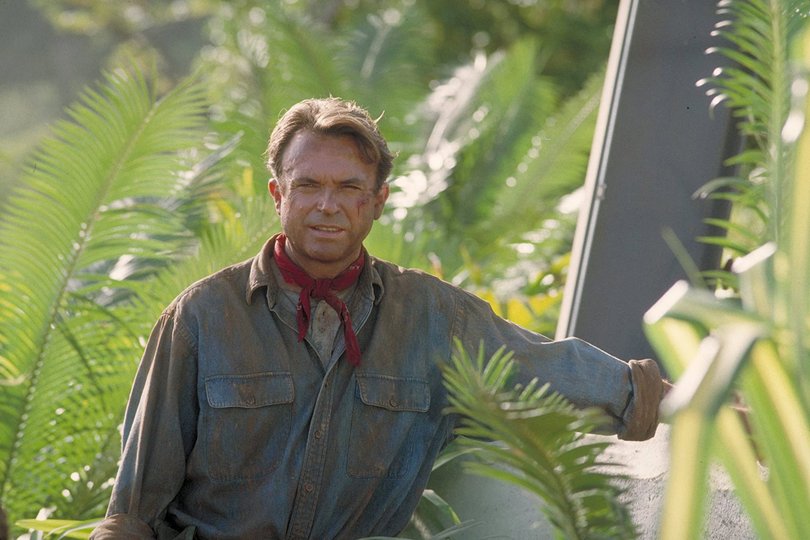 Sam Neill in Jurassic Park (1993).