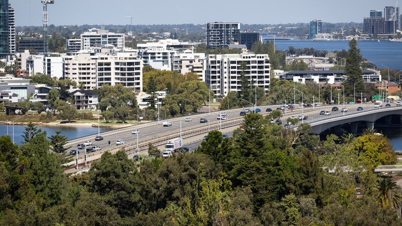 Density in South Perth pictured from Kings Park in WA.