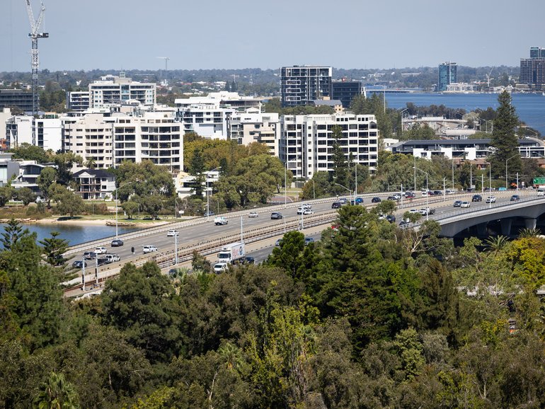 Density in South Perth pictured from Kings Park in WA.