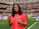 Actor and Footballer Cristo Fernandez at the FIFA World Cup match between South Africa and Canada at Los Angeles Stadium.