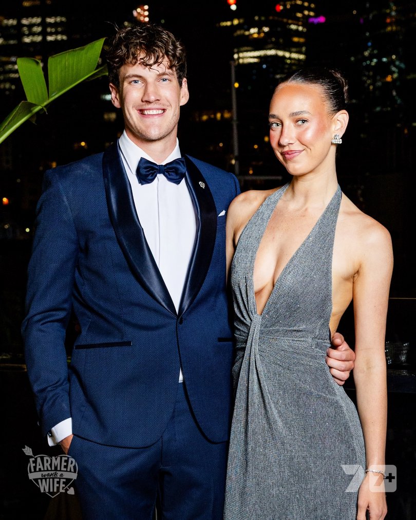 Farmer Zac and Mieke at the black-tie dinner. 