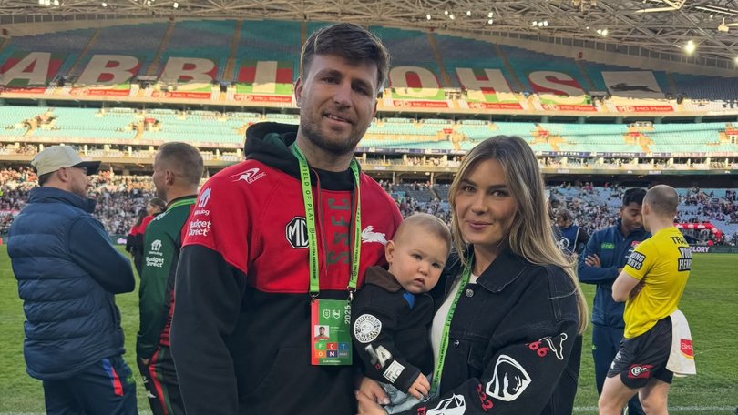Jai Arrow celebrating his 31st birthday with his wife and daughter on the weekend.
