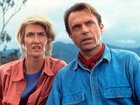 Laura Dern and Sam Neill in Jurassic Park.