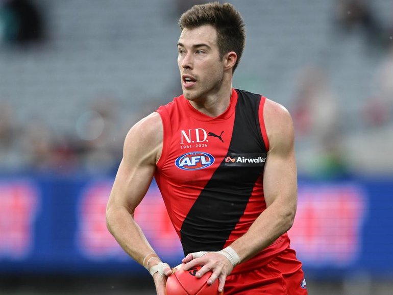 Geelong's coach has communicated his stance regarding chasing Zach Merrett's signature. (James Ross/AAP PHOTOS)