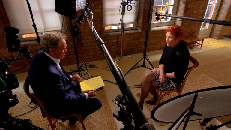 Spotlight’s Liam Bartlett grills Pauline Hanson over her controversial meeting with British alt-right figure Tommy Robinson.