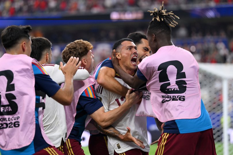 Pedro Porro celebrates.