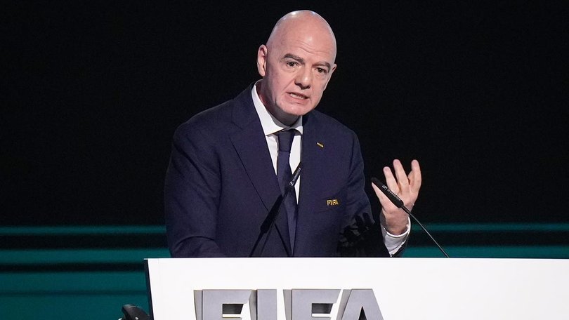 A complaint has been lodged with the IOC concerning Gianni Infantino's actions at the World Cup. (AP PHOTO)