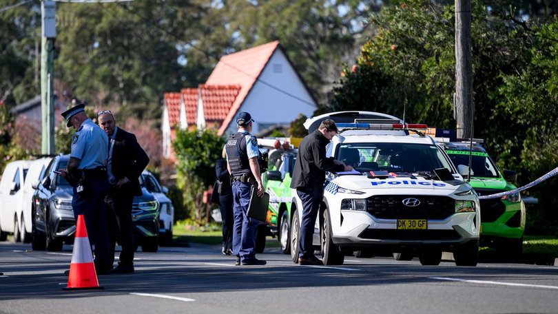 A crime scene has been established in Sydney where a man was found with bullet wounds inside a car. (Bianca De Marchi/AAP PHOTOS)