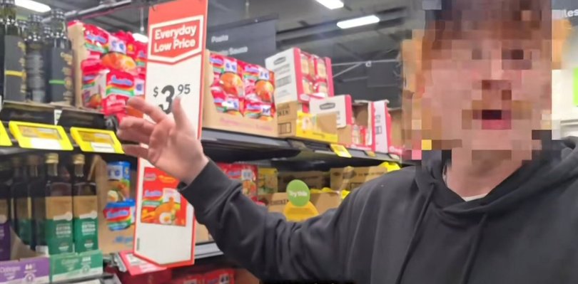 The TikToker is allegedly stealing from major supermarkets.