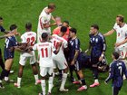 The tense scenes at the end of the World Cup semi-final when Jude Bellingham appeared to smack Argentina’s Valentin Barco in the back of head.