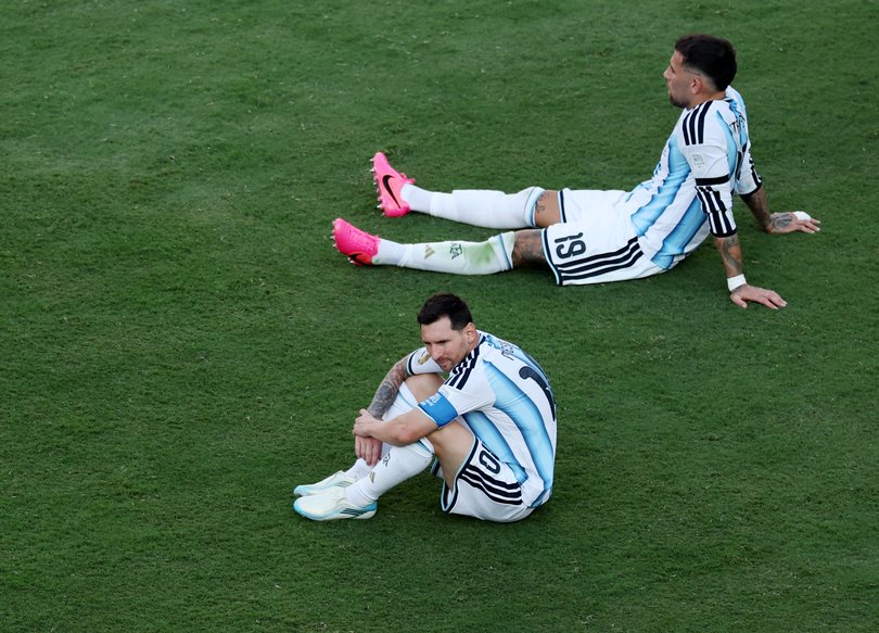 Lionel Messi takes in the defeat.