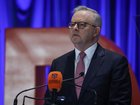 Anthony Albanese presents his AI regulation strategy at the University of Sydney. 