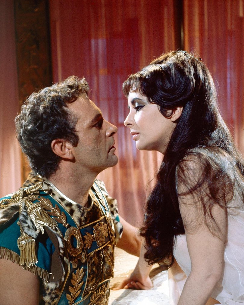 Richard Burton and Elizabeth Taylor in Cleopatra.