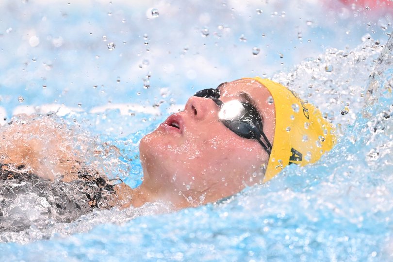 Iona Anderson during Womens 100m Backstroke Heats at the 2024 Paris Olympics