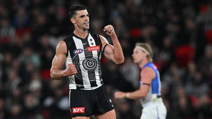 Scott Pendlebury keeps delivering for the Magpies and won't do so for any other AFL club. (James Ross/AAP PHOTOS)
