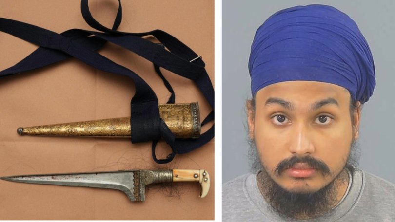 The ceremonial knife used by killer Vickrum Digwa becomes a focal point of a legal argument with his brother in the back of a UK police van.