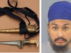 The ceremonial knife used by killer Vickrum Digwa becomes a focal point of a legal argument with his brother in the back of a UK police van.