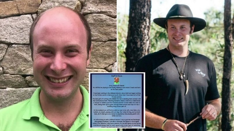 A newsletter has shed chilling new light on a childcare employee facing more than 300 child abuse charges.