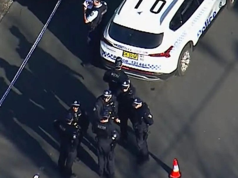 Emergency services were called to the scene on North Rocks Rd, Carlingford, shortly after 7am. Picture: 9News