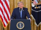 US President Donald Trump during a prime-time address to the nation in the East Room of the White House on Friday.