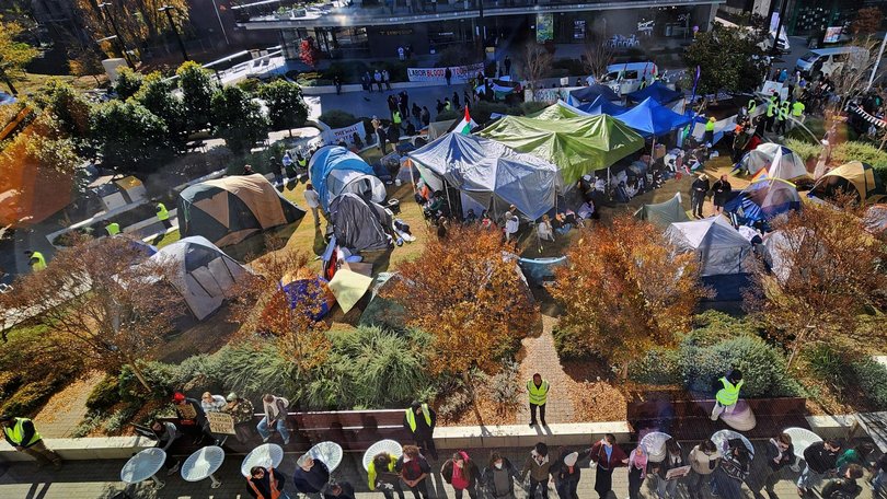 The Australian National University in Canberra had the longest-running Gaza solidarity encampment of 21 Australian universities in 2024. NewsWire / Martin Ollman
