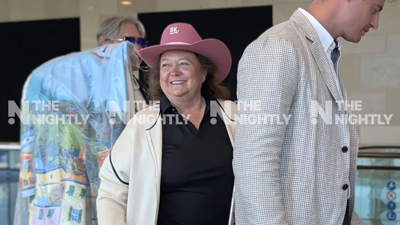 Gina Rinehart pictured arriving to the political conference in London.