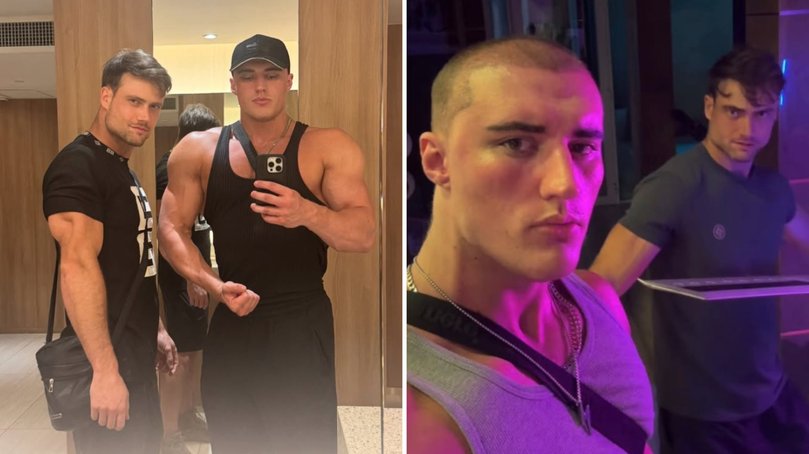 Australian ‘looksmaxxer’ Androgenic (right) said his friend Connor Murphy (left) had become convinced gold possessed extraordinary properties and later claimed he had begun injecting it.