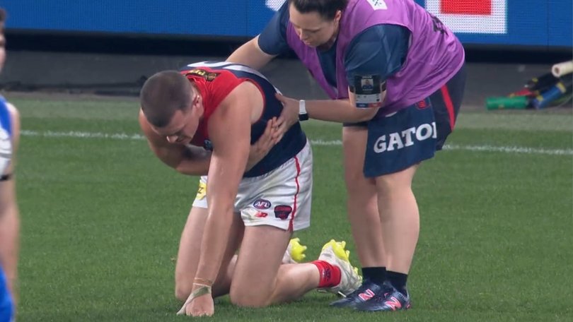 An ambulance was called for Dan Turner after a rib injury.
