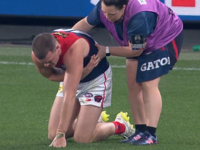 An ambulance was called for Dan Turner after a rib injury.
