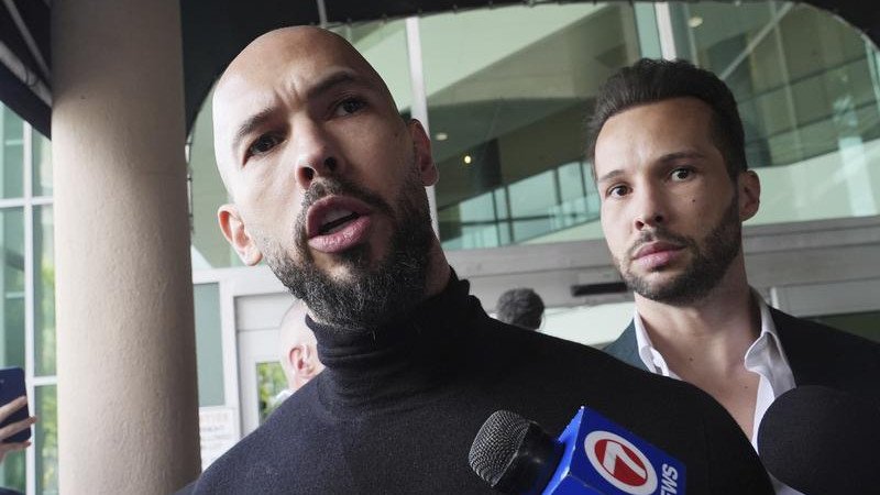 Influencer brothers Andrew and Tristan Tate have been arrested in the US. (AP PHOTO)