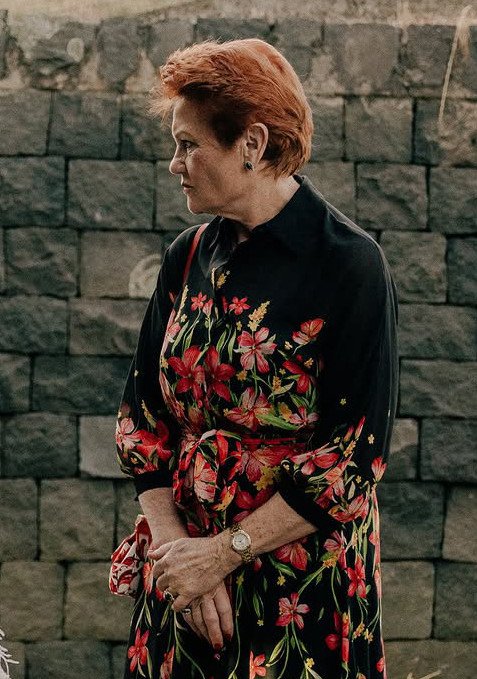 Pauline Hanson attended the Dolce & Gabbana runway show in Sicility.