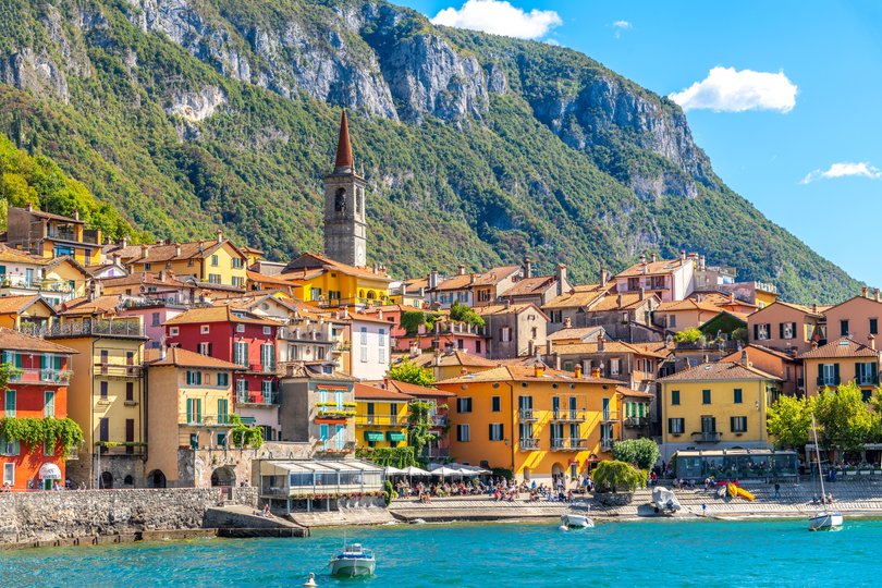 The Lake Como town only has a population of 650 residents, but sees thousands of tourists flood the streets each year.
