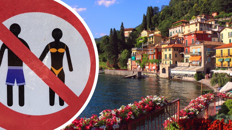 Holidaymakers face copping a $300 fine if they wear swimwear away from the beach.
