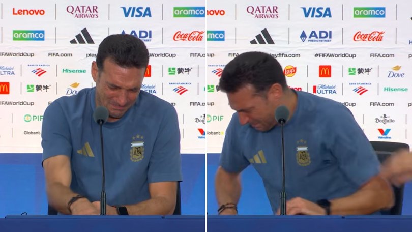 Lionel Scaloni ended his press conference in tears.
