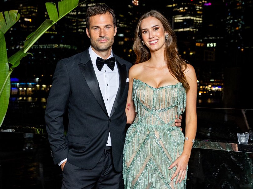 Yvonne and farmer Jarrad at the black-tie dinner.