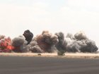Sanaa International Airport was struck during an exchange between the Houthis and Saudi-led forces. 