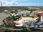 General view of the Dreamworld theme park on the Gold Coast, Wednesday, June 17, 2020. Sports stadiums and two of Queensland's popular Gold Coast theme parks are ready to reopen next week with a COVID safety plan in place.. (AAP Image/Dave Hunt) NO ARCHIVING