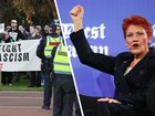One Nation leader Pauline Hanson arrived to a Leadership Matters breakfast event in Perth this morning to be greeted by protesters before giving fascinating insights into her leadership and political ambitions.