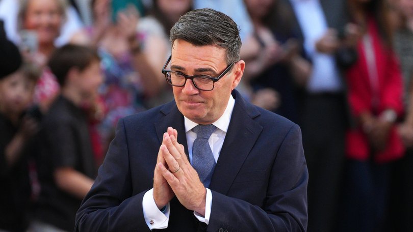The new British Prime Minister and leader of the Labour Party, Andy Burnham, gestures as he speaks to the media as he arrives at 10 Downing Street.
