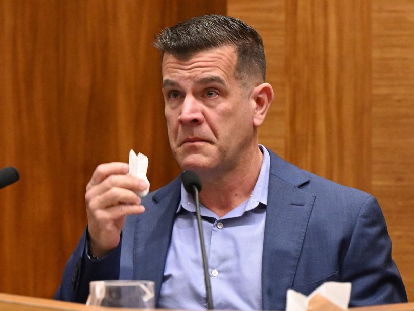 Grant Galvin giving evidence during the Commission of Inquiry.