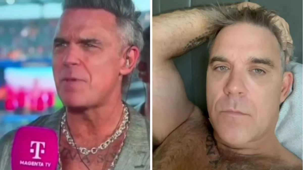 Robbie Williams reveals truth behind ‘white substance’ on mic in viral World Cup interview