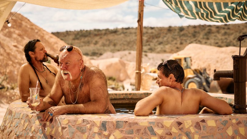 Jai Koutrae, Mark Mitchinson and Matt Crook in a scene from Treasure & Dirt.