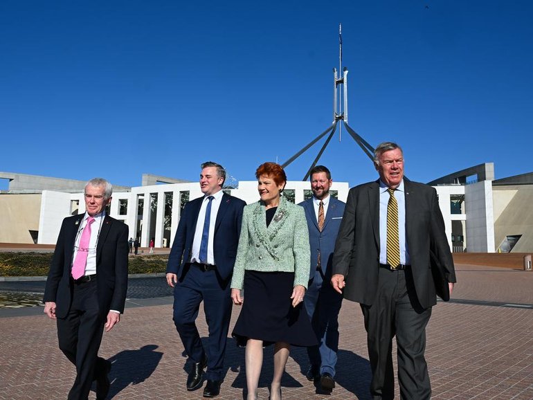 One Nation Leader Pauline Hanson and her team are under increasing scrutiny in Canberra. (Lukas Coch/AAP PHOTOS)