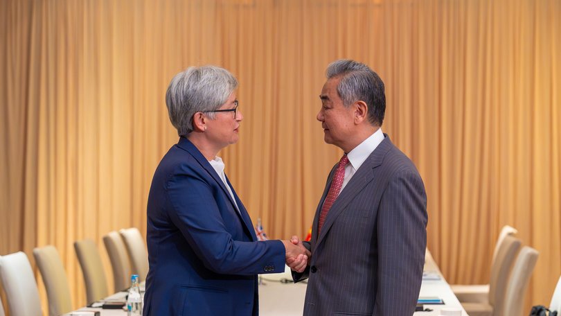 Penny Wong has met with her Chinese counterpart Wang Yi in Manila.