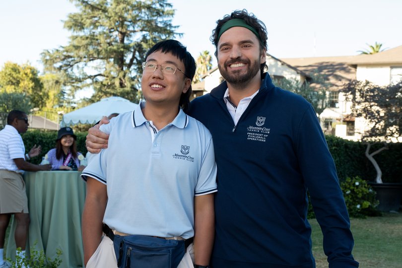 Aaron Chen and Jake Johnson in The Dink.