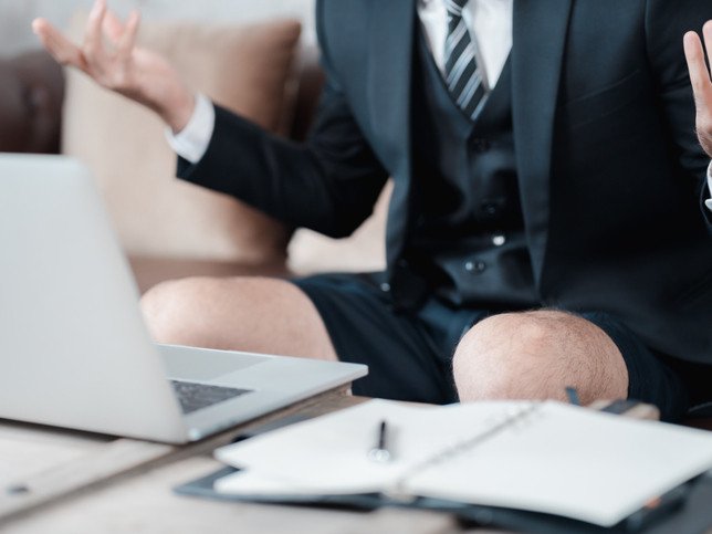 Men are trying a new office trend.