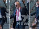 Anthony Albanese has been caught in an awkward on-camera moment after an escalator came to a abrupt stop at Labor’s National Conference in Adelaide.